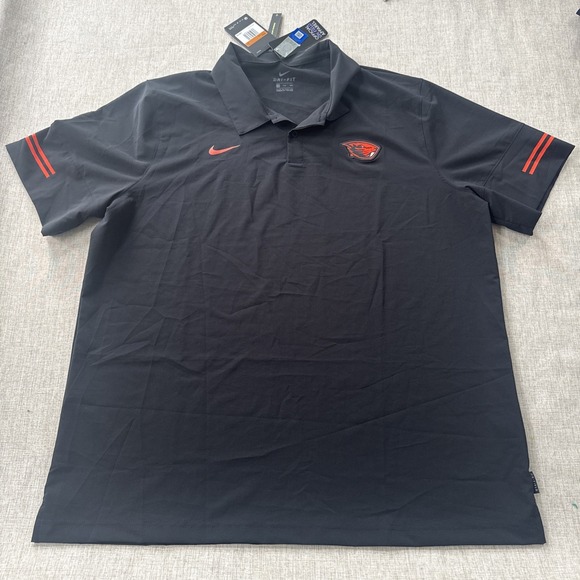 Nike Other - Nike On‎ Field Polo Shirt Oregon State Beavers Mens XXL Black Dri-Fit OSU